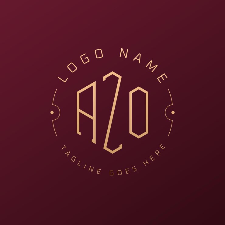 Vektör luxury azo logo design elegant letter azo monogram logo minimalist polygon azo logo design template