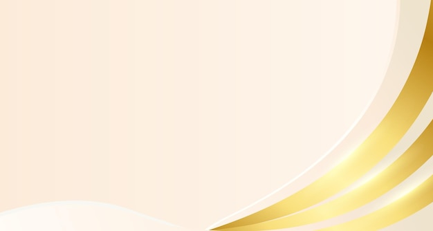 Luxury background in gold color Backdrop with cool gradient wave shiny geometric futuristic