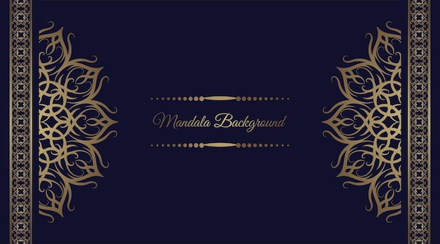 Luxury background with gold mandala decoration