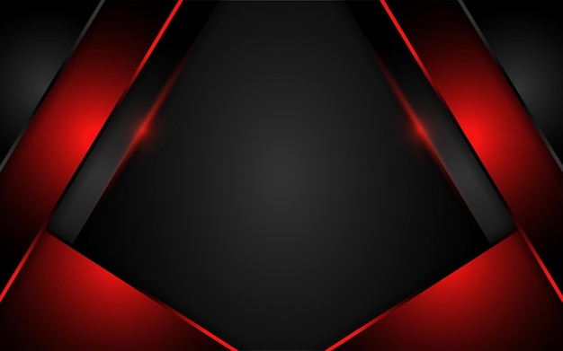 Luxury black background with red lines combinations modern futuristic background design template