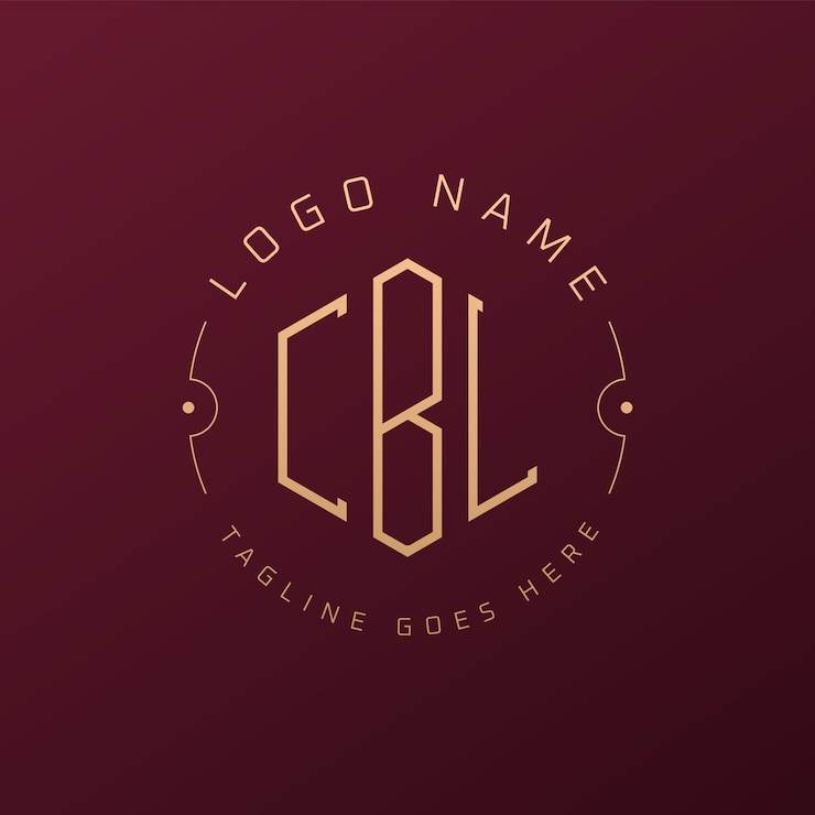 Vektör luxury cbl logo design elegant letter cbl monogram logo minimalist polygon cbl logo design template