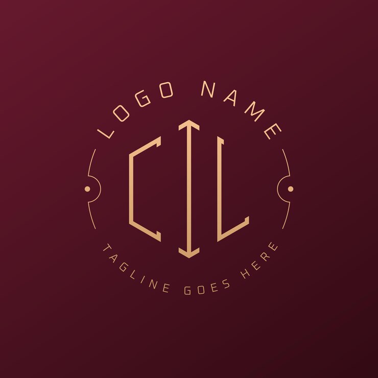 Vektör luxury cil logo design elegant letter cil monogram logo minimalist polygon cil logo design template