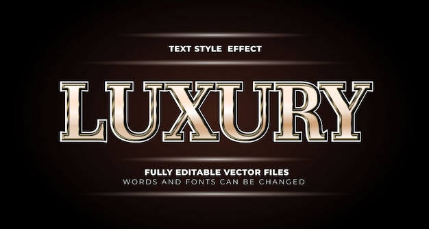 Luxury editable text effect style 