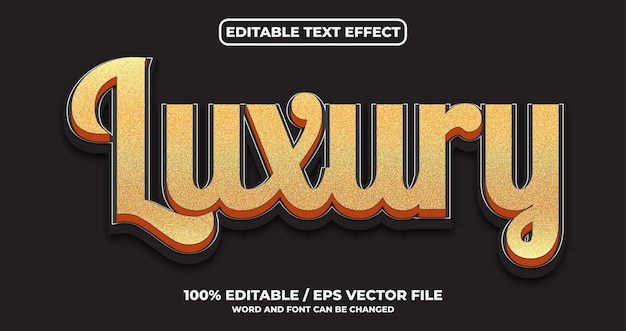 Luxury editable text effect