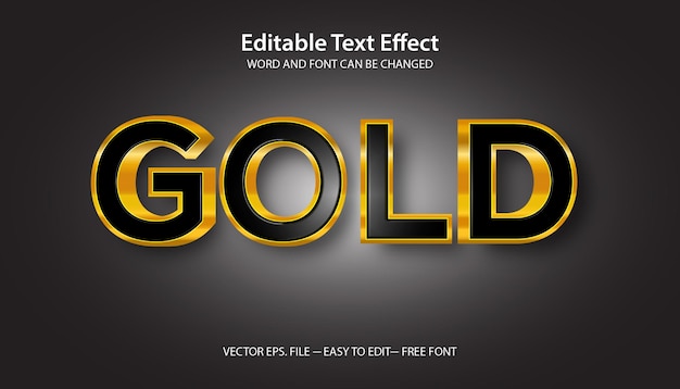 Luxury elegant gold 3d text effect