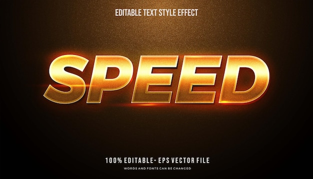 Luxury gold and shiny metallic effect editable text style Vector editable text effect