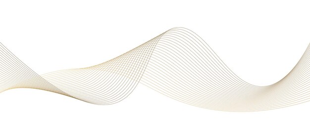 Luxury golden thin lines of gradient waves