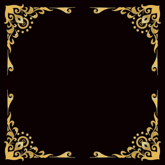 luxury golden vintage victorian frame template