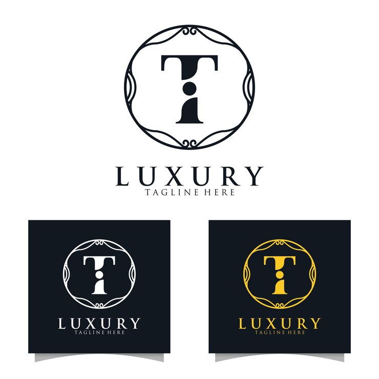 Vektör luxury initial t logo template for restaurant royalty boutique cafe hotel heraldic jewelry etc