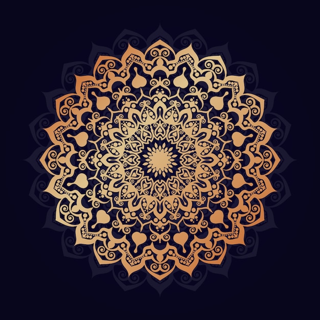 Luxury mandala with golden arabesque pattern arabic islamic east style