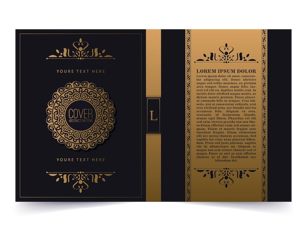 Luxury ornamental book cover design