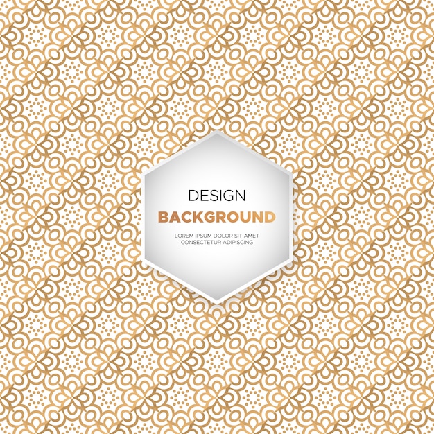 luxury ornamental mandala design background in gold color