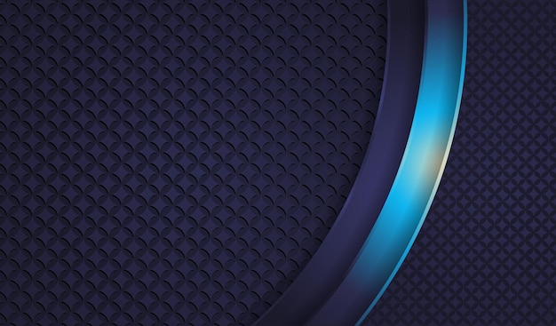 luxury overlap layers abstract dark and neon blue background with lines effect