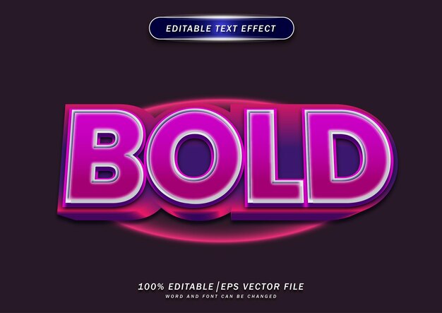 Luxury pink bold text editable effect