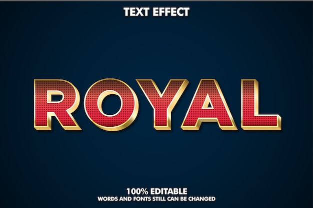 Luxury red and gold extrude text effect