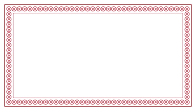 Luxury red floral rectangle corner certificate page border pattern line photo thai frame islamic