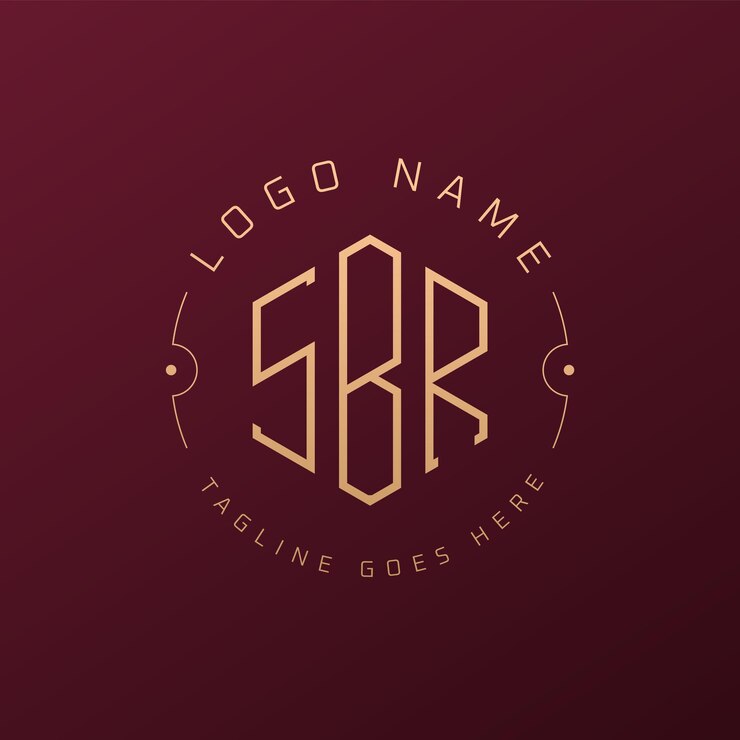 Luxury SBR Logo Design Elegant Letter SBR Monogram Logo Minimalist Polygon SBR Logo Design Template