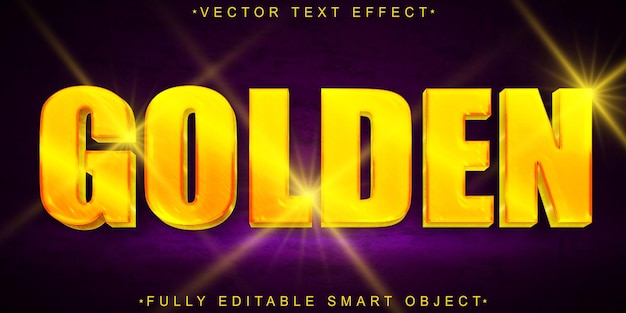 luxury shiny golden vector fully editable smart object text effect