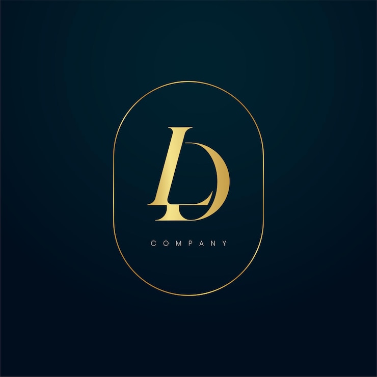 Vektör luxury vector monogram gold brand logo concept for letters ld