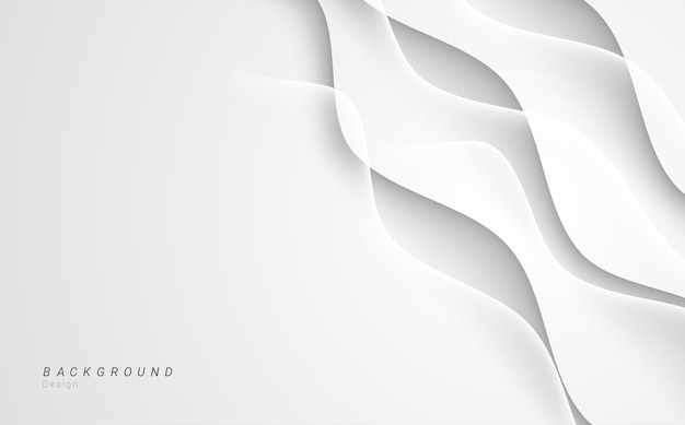 luxury white wavy abstract minimalist background design