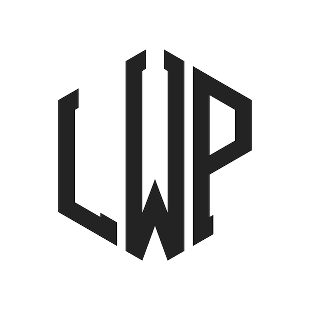 LWP Logo Design Initial Letter LWP Monogram Logo using Hexagon shape