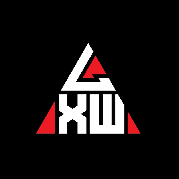 lxw triangle letter logo design with triangle shape lxw triangle logo design monogram lxw triangle vector logo template with red color lxw triangular logo simple elegant and luxurious logo