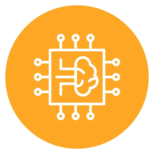 machine learning icon vector image can be used for cyberpunk