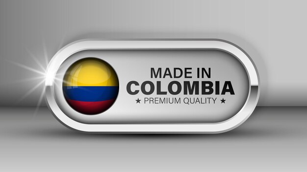 Made in Colombia graphic and label Element of impact for the use you want to make of it