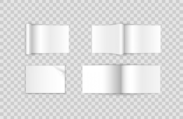 Magazine set isolated on transparent background