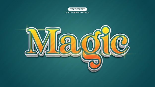 Magic and Fantasy 3D Vector Text Effect