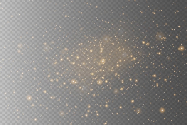 Magic shining dust Small particles of powder dust with bokeh effect