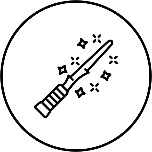 Magic Wand vector icon Can be used for Halloween iconset