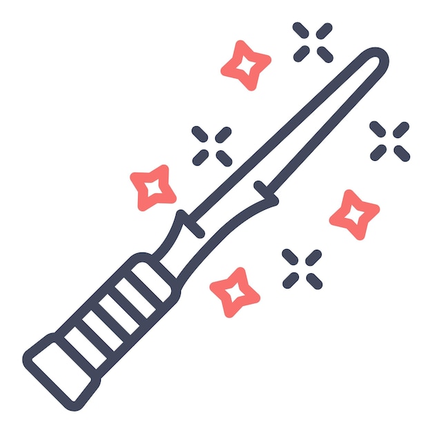 Magic Wand Vector Illustration Style