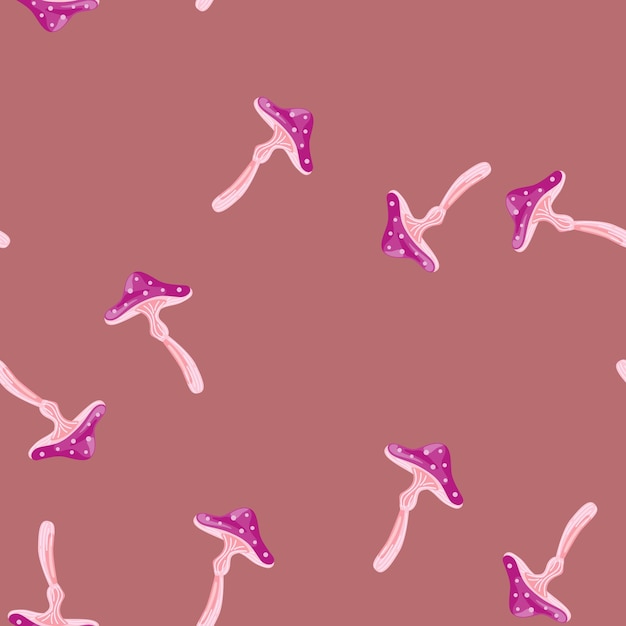 magical fly agaric wallpaper fairytail mushrooms seamless pattern