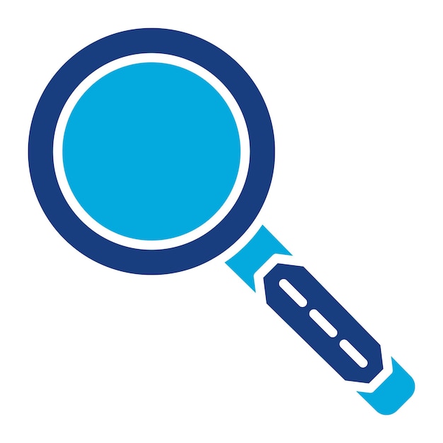 Magnifying Glass Duotone Illustration