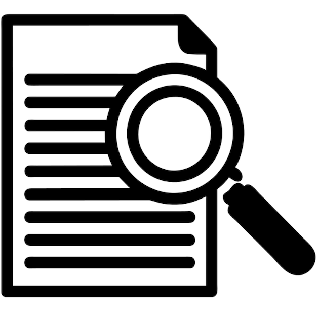 magnifying glass pictogram