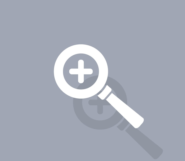 Magnifying glass vector icon Zoom symbol