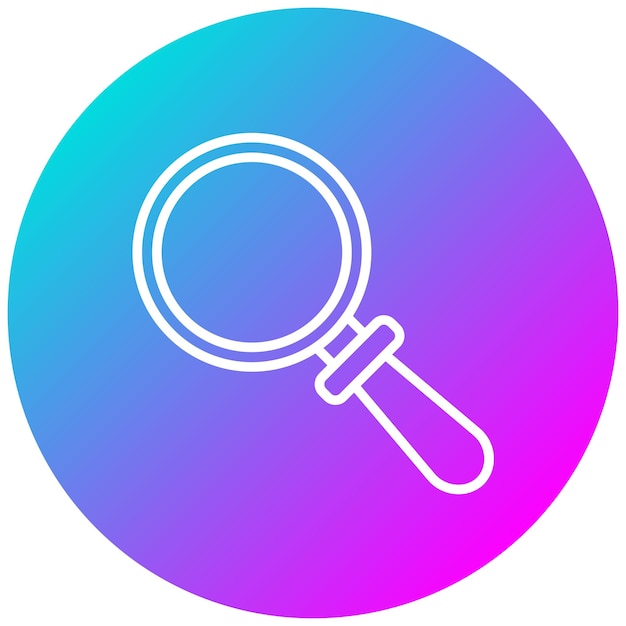 Magnifying Glass Vector Illustration Style