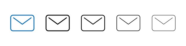 Mail icon Outline vector logo for web ui