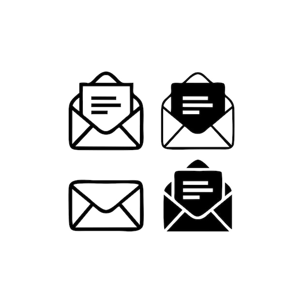 Mail icons stock illustration