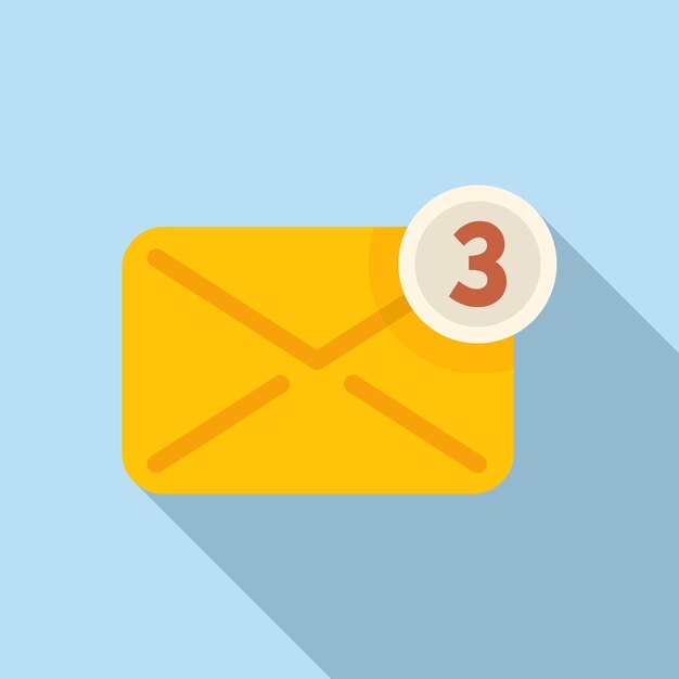 mail inbox icon flat vector button interface contact movie