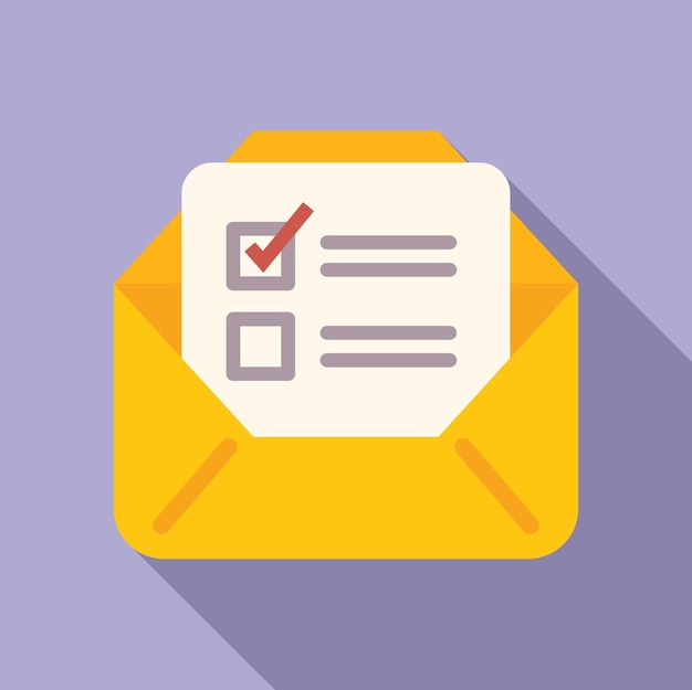 Mail polling booth icon flat vector People vote