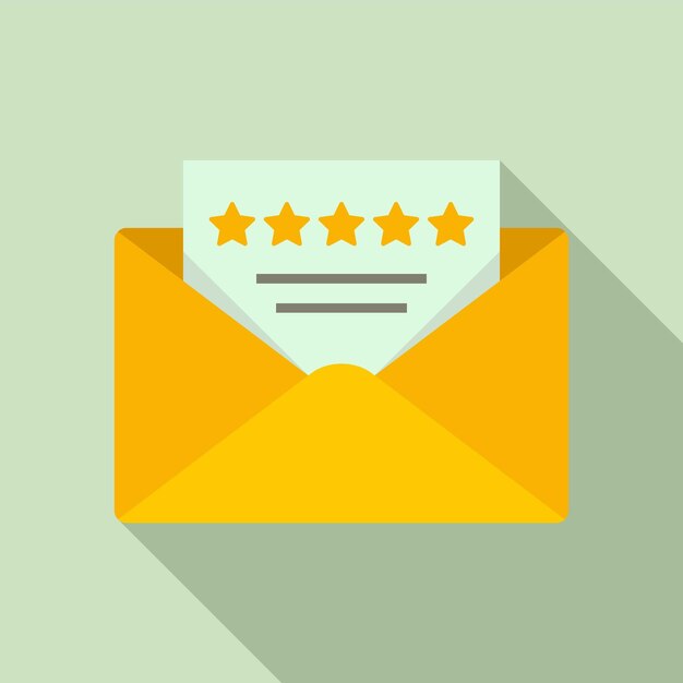 Mail reputation icon Flat illustration of mail reputation vector icon for web design