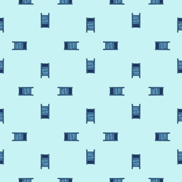 mailbox engraved seamless pattern vintage letterbox in hand drawn style