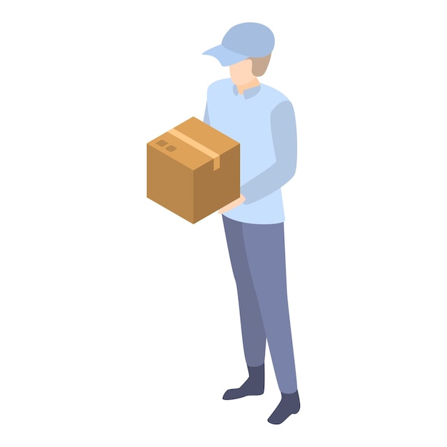Mailman delivery box icon Isometric of mailman delivery box vector icon for web design isolated on white background