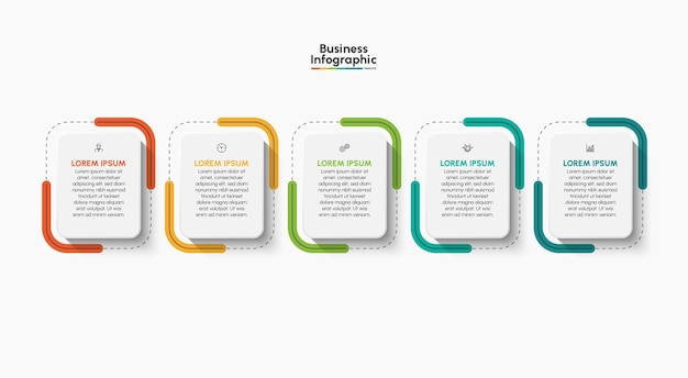 Mall för bakgrund till infografikdesign för visitkort