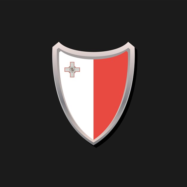 Malta bayrağı illüstrasyonu Şablonu