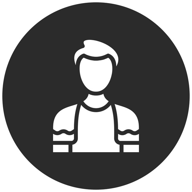 Man hanging Towel vector icon illustration of Housekeeping iconset