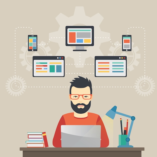 Man software engineer concept