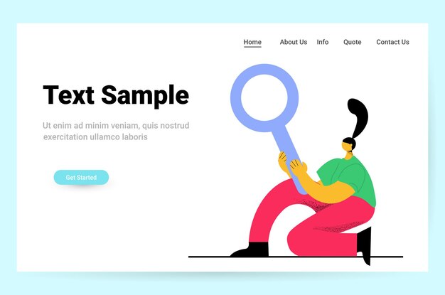 man using magnifying glass searching detecting and analyzing concept horizontal full length copy space horizontal